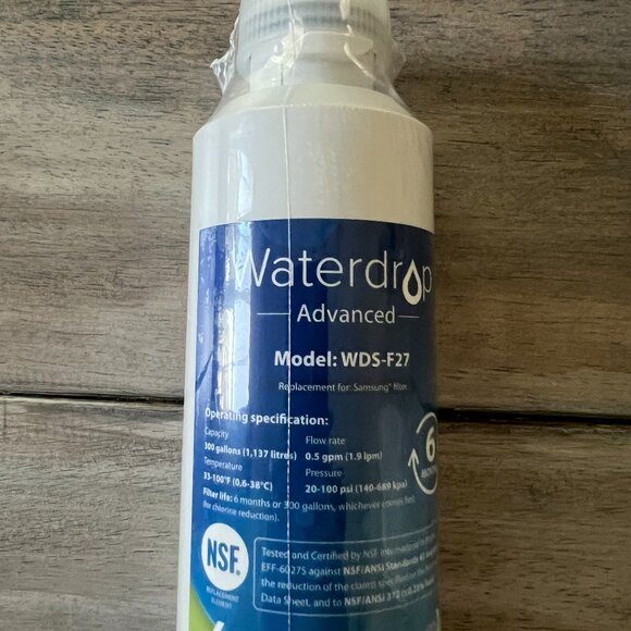 Waterdrop Advanced Refrigerator Water Filter WDS-F27 Replacement Filter - Picture 1 of 2